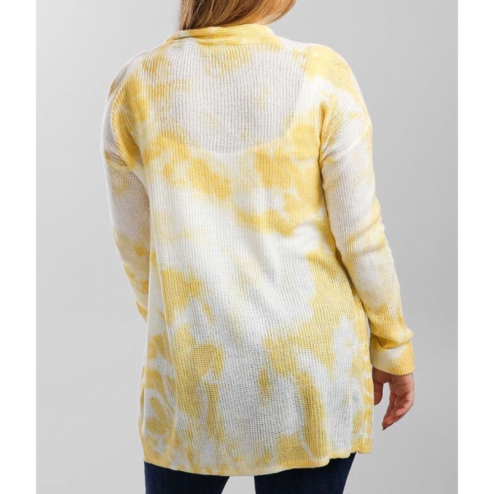 Daytrip Yellow Tie Dye Cardigan Sweater - Picture 2 of 5